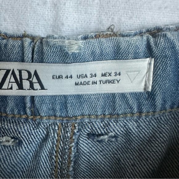 Zara Men's Relaxed Cotton Slouchy Fit Blue Jeans - Picture 3 of 6